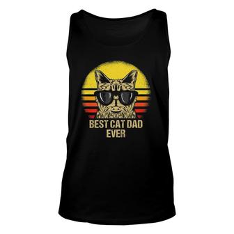 Mens Best Cat Dad Ever Father's Day Cat Daddy Premium Unisex Tank Top | Mazezy