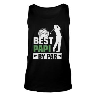 Mens Best Papi By Par Golf Grandpa Mens Fathers Day Gift Unisex Tank Top | Mazezy
