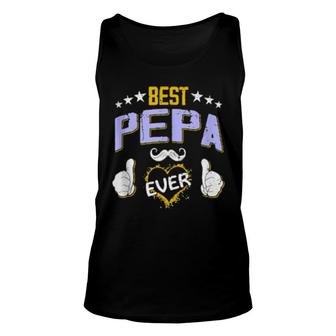 Mens Best Pepa Ever Personalized Grandpa Unisex Tank Top | Mazezy