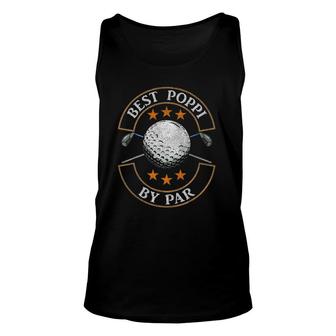 Mens Best Poppi By Par Golf Lover Sports Father's Day Gifts Unisex Tank Top | Mazezy AU