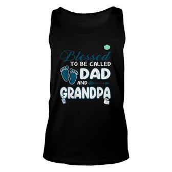 Mens Blessed To Be Called Dad For Cool Grandpa Plus Size Unisex Tank Top | Mazezy