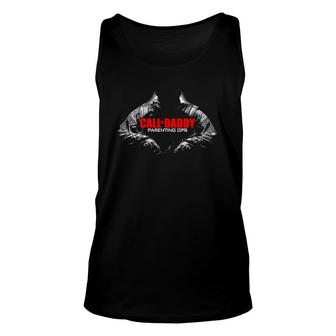 Mens Call Of Daddy Parenting Ops Gamer Dad Gift Unisex Tank Top | Mazezy