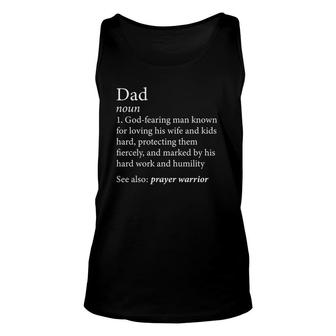 Mens Christian Dad Definition Father's Day Unisex Tank Top | Mazezy
