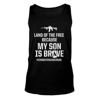 Mens Combat Engineer Brave Son Dad Usa Military Sapper Unisex Tank Top | Mazezy