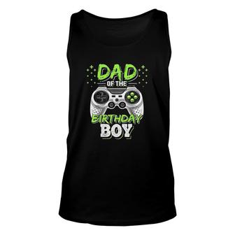 Mens Dad Of The Birthday Boy Matching Video Gamer Birthday Party Cute Unisex Tank Top - Seseable