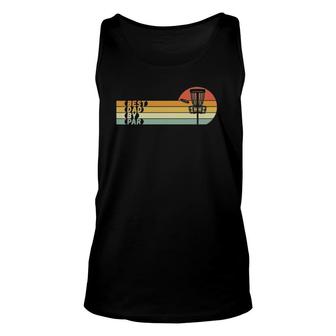 Mens Disc Golf Best Dad By Par Father's Day Disc Golf Unisex Tank Top | Mazezy
