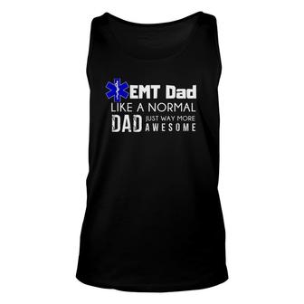 Mens Emt Dad Ems Medic Men Gift Daddy Graphic Tee Unisex Tank Top | Mazezy