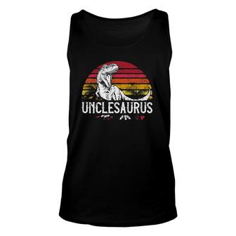 Mens Father's Day Gift For Men Unclesaurus Uncle Saurusrex Unisex Tank Top | Mazezy