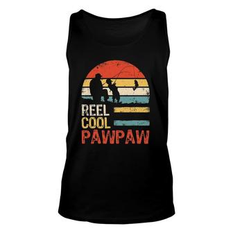 Mens Father's Day Gifts- Fishing Reel Cool Pawpaw Unisex Tank Top | Mazezy