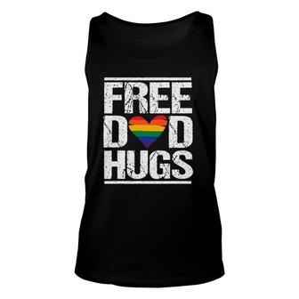 Mens Free Dad Hugs Lgbt Pride Stepfather Daddy Papa Unisex Tank Top | Mazezy