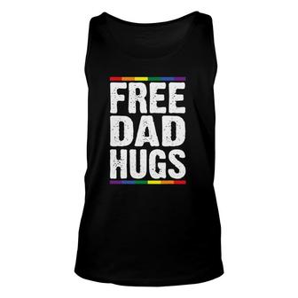 Mens Free Dad Hugs Lgbt Supports Happy Pride Month Unisex Tank Top | Mazezy