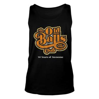 Mens Funny 40th Birthday Gift For Him Retro Old Ball Club 1981 Unisex Tank Top - Seseable
