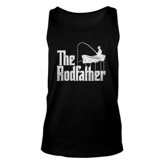 Mens Funny Fishing Gift The Rodfather Unisex Tank Top | Mazezy CA