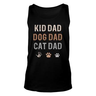 Mens Funny Kid, Dog, Cat Dad Fur Papa Parent Father Gifts Unisex Tank Top | Mazezy