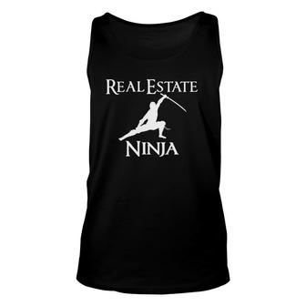 Mens Funny Real Estate Ninja S For Men Dad Husband Father Unisex Tank Top | Mazezy