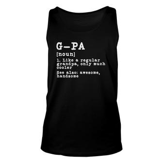 Mens G-Pa Definition Funny Grandpa Grandfather Novelty Gift Unisex Tank Top | Mazezy