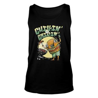 Mens Grilling S For Men Grillin' N Chillin' Beer Drinking Unisex Tank Top | Mazezy AU