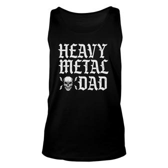 Mens Heavy Metal Dad Father Biker Music Rock Bassist Gift Unisex Tank Top | Mazezy