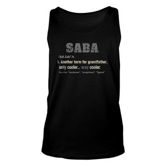 Mens Hebrew Saba Funny Definition Grandpa Gift Unisex Tank Top | Mazezy
