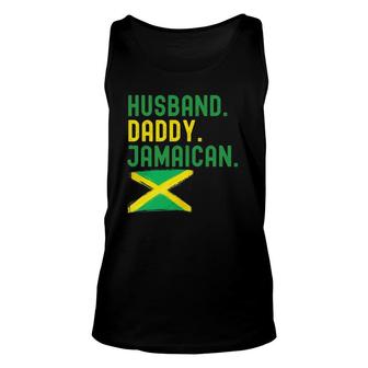 Mens Jamaican Dad Father's Day Husband Daddy Jamaica Flag Unisex Tank Top | Mazezy