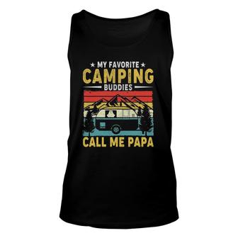 Mens My Favorite Camping Buddies Call Me Papa Vintage Unisex Tank Top | Mazezy