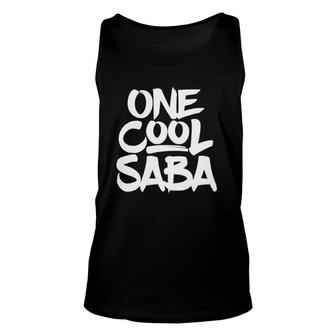 Mens One Cool Saba - Grandfather Dad Gift Tee Unisex Tank Top