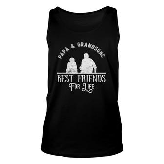 Mens Papa And Grandson Best Friends For Life Unisex Tank Top | Mazezy