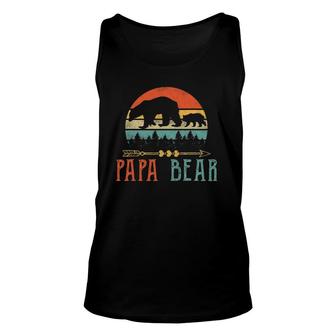 Mens Papa Bear Daddy Funny Mens Fathers Day Gift-Idea Unisex Tank Top | Mazezy