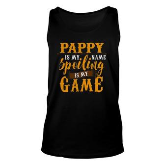Mens Pappy Is My Name Spoiling Is My Game Fathers Day Unisex Tank Top | Mazezy