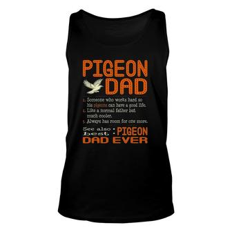 Mens Pigeon Dad Like Normal Father Much Cooler Unisex Tank Top | Mazezy