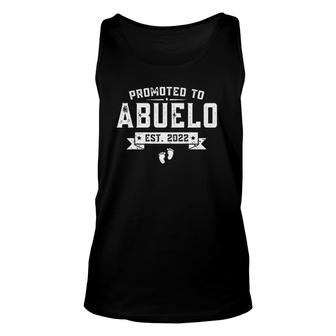 Mens Promoted To Abuelo Est 2022 Fathers Day Unisex Tank Top | Mazezy