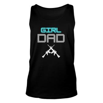 Mens Protective Gamer Dad Father's Day Unisex Tank Top | Mazezy