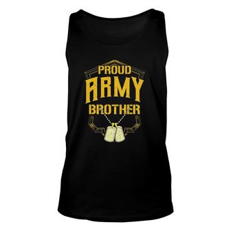 Mens Proud Army Brother Military Pride Unisex Tank Top | Mazezy