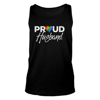 Mens Proud Husband Gay Pride Month Lgbtq Tank Top Unisex Tank Top | Mazezy