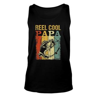 Mens Reel Cool Papavintage Fisherman Father's Day Dad Unisex Tank Top