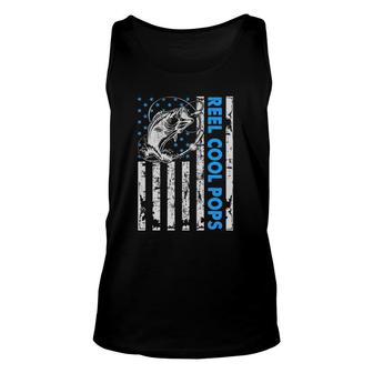Mens Reel Cool Pops Fishing Father's Day Unisex Tank Top | Mazezy
