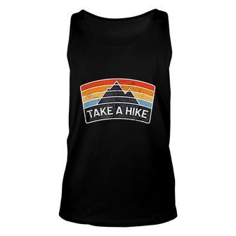 Mens Retro Hiker Outdoors Lover Nature Hiking Take A Hike Unisex Tank Top - Thegiftio