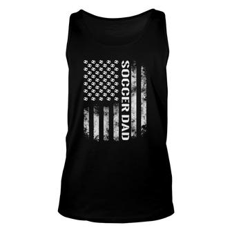 Mens Soccer Dad Funny Usa Flag Father's Day Gift Unisex Tank Top | Mazezy