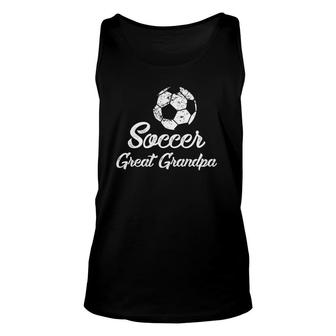 Mens Soccer Great Grandpa Cute Funny Player Fan Gift Unisex Tank Top | Mazezy