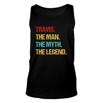 Mens Travis The Man The Myth The Legend Unisex Tank Top | Mazezy