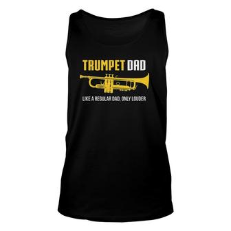 Mens Trumpet Dad Funny Cute Marching Band Gift Unisex Tank Top | Mazezy