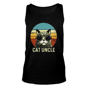Mens Vintage Best Cat Uncle Ever Gift Funny Fathers Day Unisex Tank Top | Mazezy