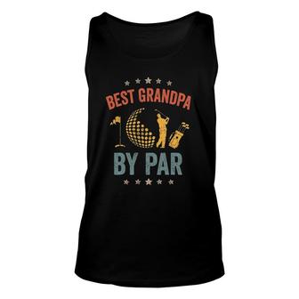 Mens Vintage Best Grandpa By Par Father's Day Golf Gift Unisex Tank Top | Mazezy
