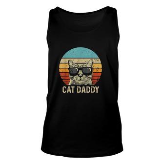 Mens Vintage Cat Daddy Circle Funny Cat Lover Gift Cat Dad Fathers Unisex Tank Top - Thegiftio