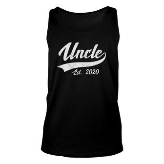 Mens Vintage Uncle Est 2020 New Uncle Father Day Gift Unisex Tank Top | Mazezy AU
