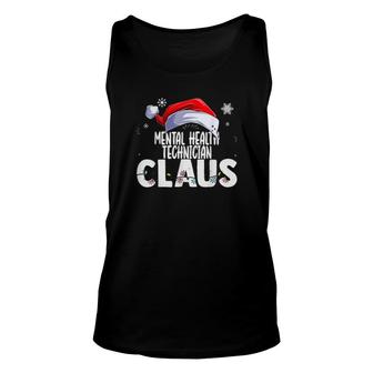 Mental Health Technician Claus Christmas Matching Costume Unisex Tank Top | Mazezy