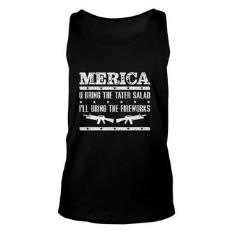 Merica Perfect Gift For Americans Unisex Tank Top | Mazezy