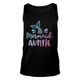 Mermaid Auntie Funny Aunt Women Family Matching Birthday Unisex Tank Top - Seseable