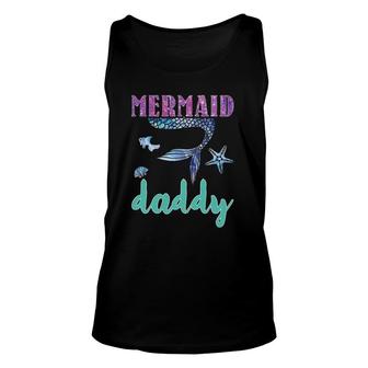 Mermaid Daddy Mens Mermaid Birthday Party Matching Family Unisex Tank Top | Mazezy