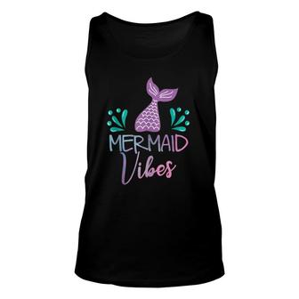 Mermaid Vibes Mermaid Squad Birthday Unisex Tank Top | Mazezy